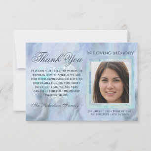 Merci photo funéraire en sympathie avec coeur