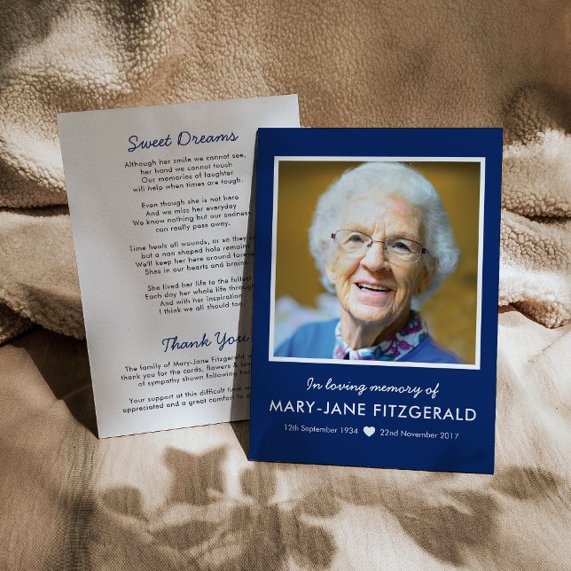 Merci photo funéraire | Marine dans la mémoire aim (Créateur téléchargé)