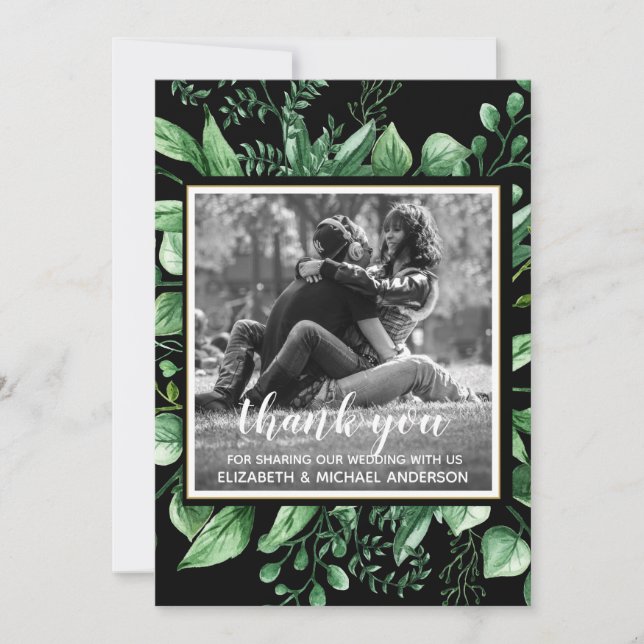 Merci photo inspiré par la nature Feuilles botaniq (Devant)