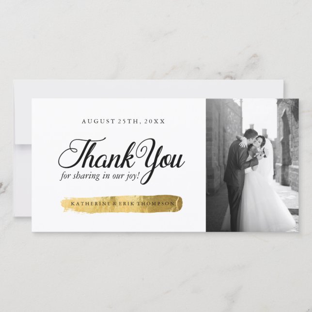 Merci photo Mariage classique (Devant)