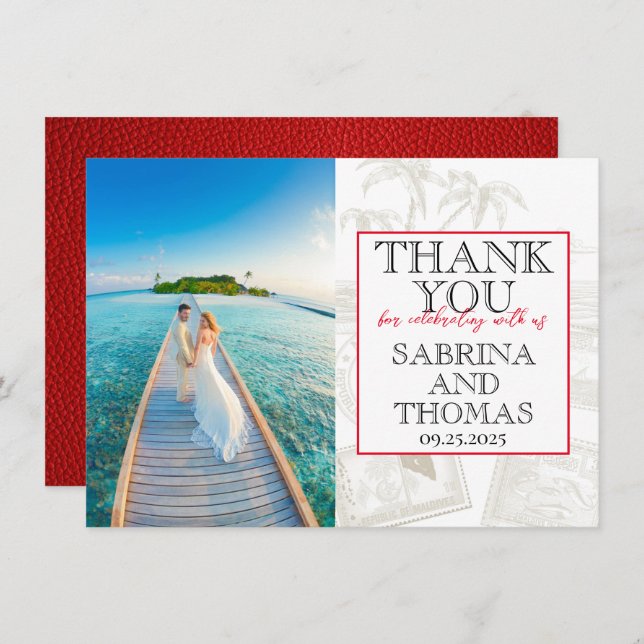 Merci photo Mariage des Maldives rouges (Devant / Derrière)