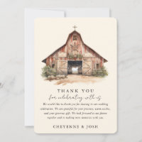 Merci photo Mariage Western Modern Rustic