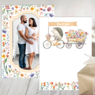 Merci photo neutre - Baby shower de hérisson