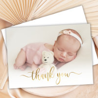 Merci photo pour bébé nouveau-né avec script or mo