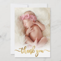 Merci photo pour bébé nouveau-né avec script or mo