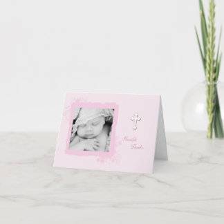 Merci photo rose doux/carte d'invitation