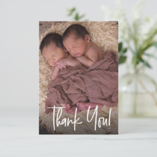 Merci photo Twin Baby moderne naissance