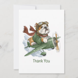 Merci Pilote de Bulldog Anglais Avion