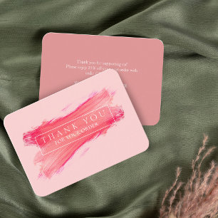 Merci Pinceau PINK et Carte de visite de réduction