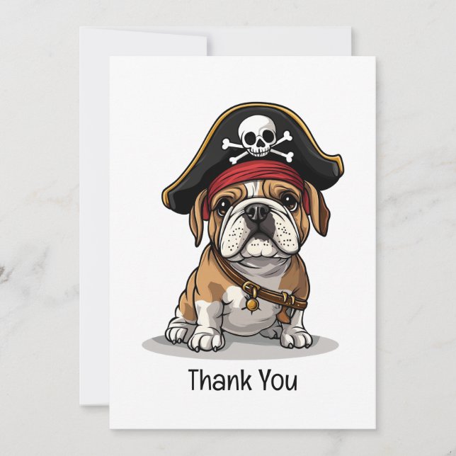 Merci Pirate anglais Bulldog Skull (Devant)