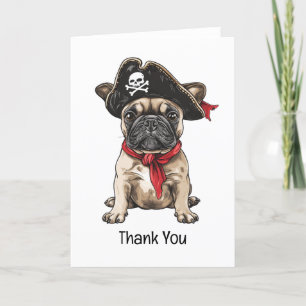 Merci Pirate French Buldog Skull Crossbones