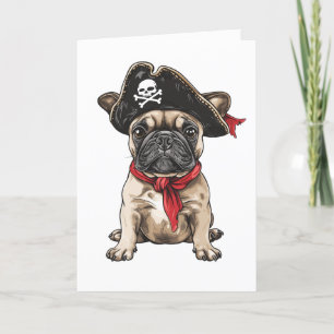 Merci Pirate French Buldog Skull Crossbones