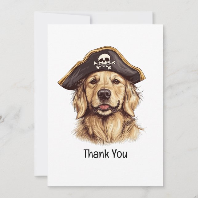 Merci Pirate Golden Retriever Chien Crâne (Devant)