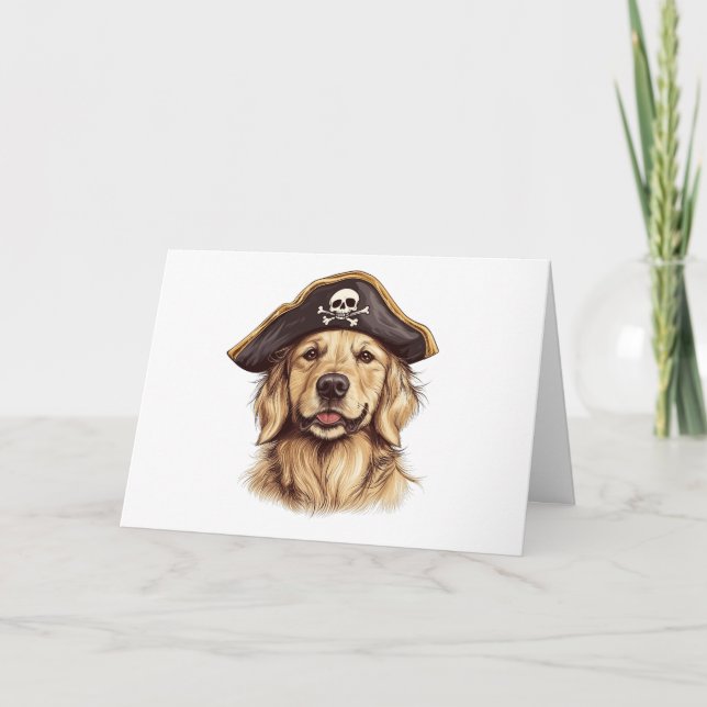 Merci Pirate Golden Retriever Chien Crâne (Devant)