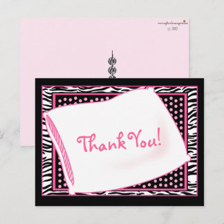 Merci PJ Party en Pink Carte postale
