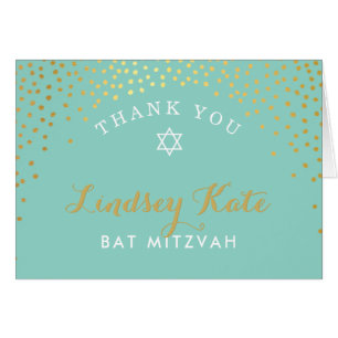 MERCI PLIÉ bat mitzvah confetti MINT
