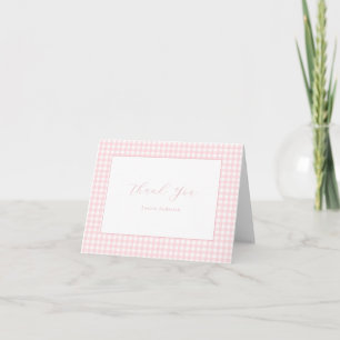 Merci plié rose En vichy personnalisé