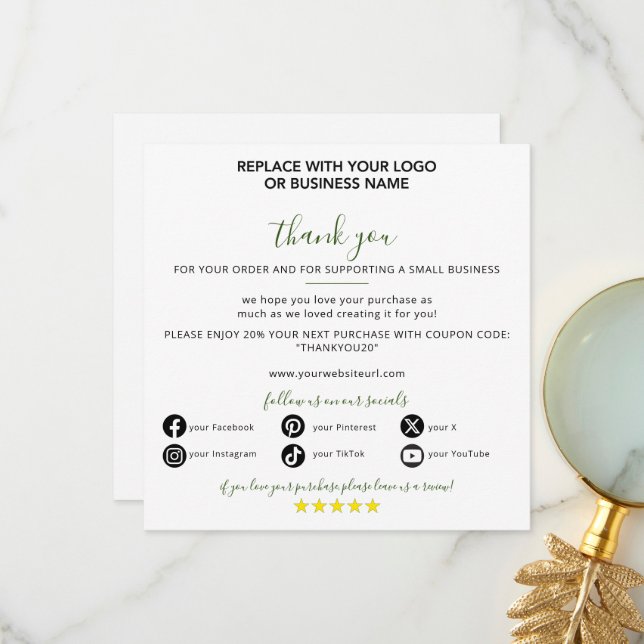 Merci PME pour votre commande (Devant/Arrière en situation)