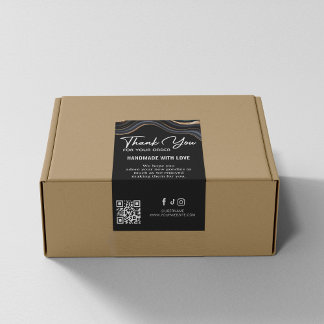 Merci Pour Achat Étiquette D'Agate En Marbre Pierr