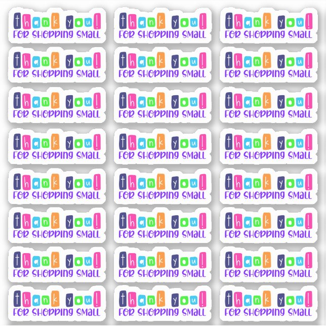 Merci Pour Acheter Petit Sticker Vinyl (Devant)