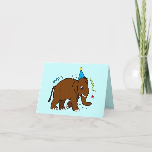 Merci pour Anniversaire Présente Mammoth laine (Devant)