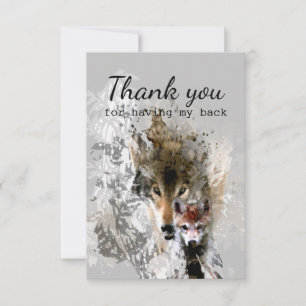 Merci pour avoir mon loup et mon petit loup