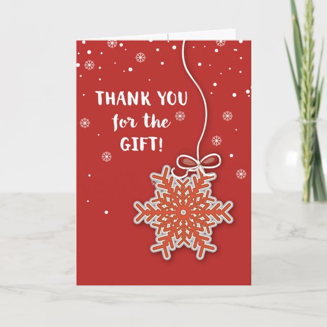 Merci Pour Cadeau De Noël, Rouge Scarlet & Gris S (Devant)