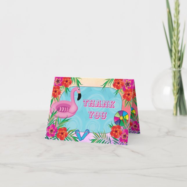 Merci pour cette fête d'anniversaire aux fleurs ro (Devant)