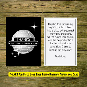 MERCI Pour Disco Love Ball Anniversaire Rétro