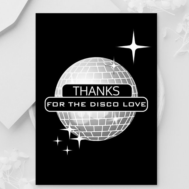 MERCI Pour Disco Love Ball Anniversaire Rétro (Disco Love Thank You Cards)