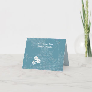 Merci pour don Memorial Pastel Blue Floral