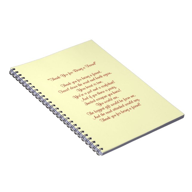 Merci pour être mon ami - carnet (Côté Droit)