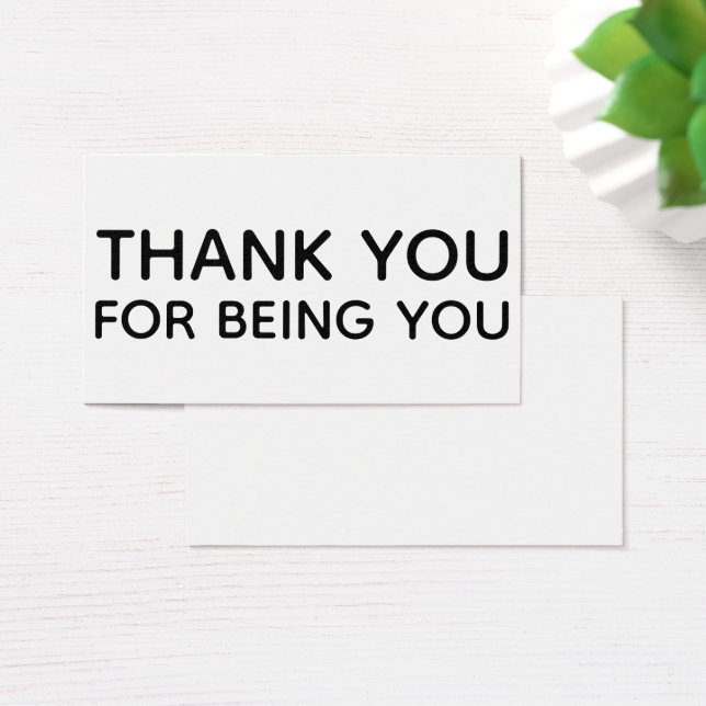Merci Pour Être Vous Carte D'Insertion Cadeau (Bureau)