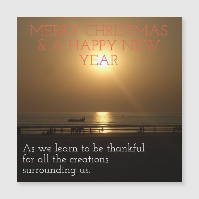 Merci pour Joyeux Noël et Bonne Année (Devant)