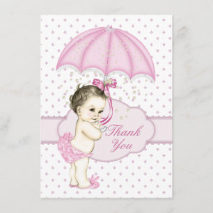 Merci pour la Baby Shower de Bébé Fille au Paraplu