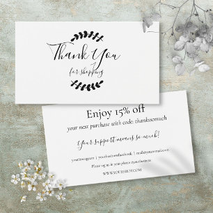 Merci Pour La Carte De Remise Shopping