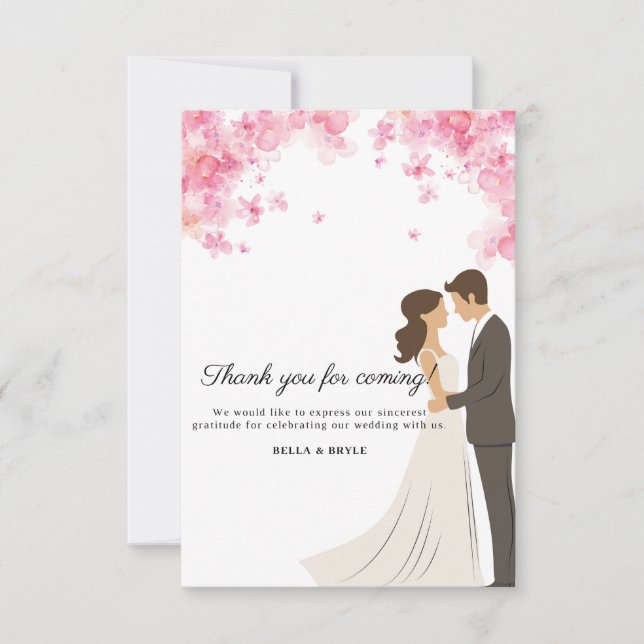 Merci pour la carte d'invitation à venir (Devant)