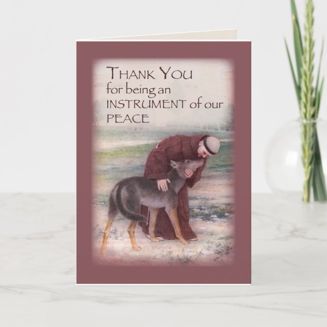 Merci pour la compassion, Saint François avec Wolf (Devant)