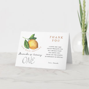 Merci pour la fête d'anniversaire au citron