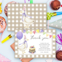Merci pour la fête d'anniversaire de Silly Goose