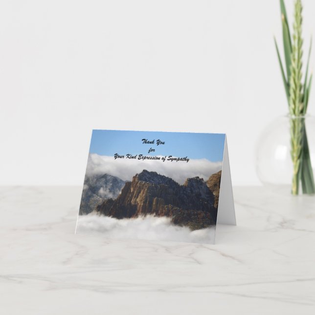 Merci pour la sympathie, nuages Sky Note Card (Devant)