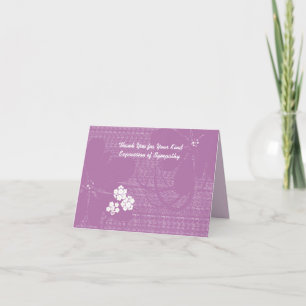 Merci pour la Sympathie, Pastel Purple Floral