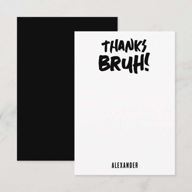 Merci pour l'anniversaire de Bruh Boy l'ado (Devant / Derrière)