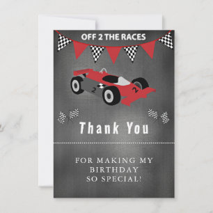 Merci pour l'anniversaire de la voiture de course