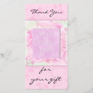 Merci pour le cadeau - photocard rose