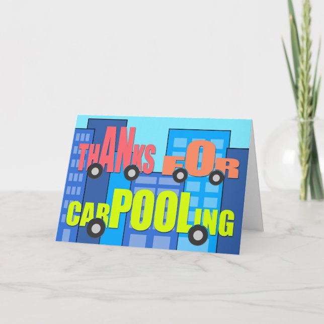 Merci pour le covoiturage - Words on Wheels (Devant)