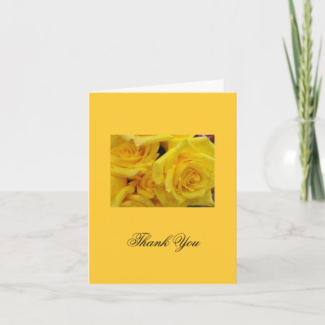 merci pour le don de fleurs de rose jaune (Devant)