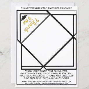 Merci pour le papier d'enveloppe de la carte de no