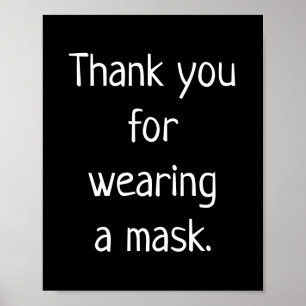 Merci pour le port d'une affiche en masque