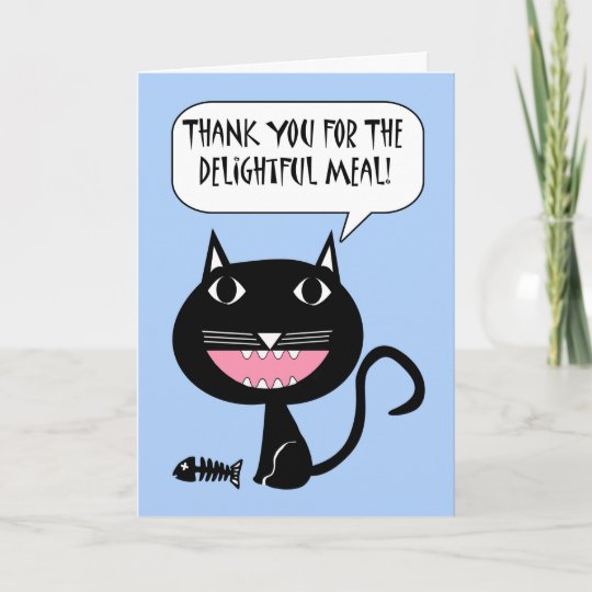 Merci Pour Le Repas Chat Avec Le Squelette De Zazzle Fr